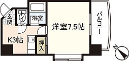 アーバンタナベ3 1Kの間取図画像