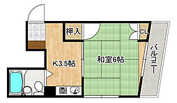 宮正商船ビル 1Kの間取図画像