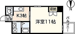 ヴァンサンク堺町 1Kの間取図画像