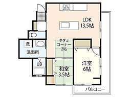 ダイケンビル 2LDKの間取図画像