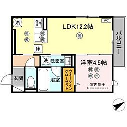 TAMURA西川口 1LDKの間取図画像