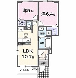 セレニテ B 2LDKの間取図画像