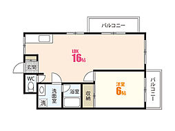 CSKビル 1LDKの間取図画像