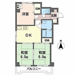グリーンコートE 3DKの間取図画像