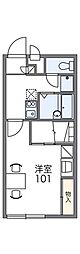 レオパレスChambreS 1Kの間取図画像
