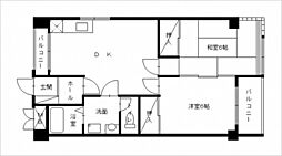 ハイタウン庚午北 2LDKの間取図画像