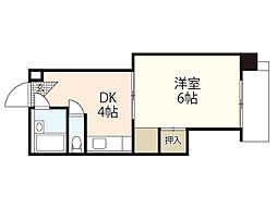 第8佐野ビル 1DKの間取図画像
