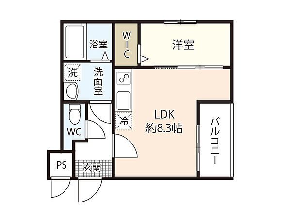 皆賀の杜レジデンス　北館 ｜広島県広島市佐伯区皆賀4丁目(賃貸アパート1LDK・3階・29.42㎡)の写真 その2