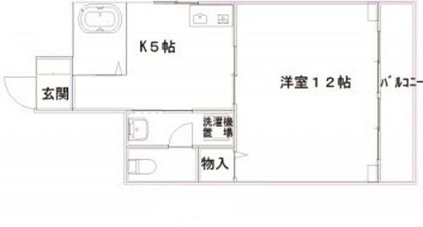 広島県広島市中区幟町(賃貸マンション1DK・4階・29.81㎡)の写真 その2