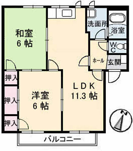 広島県広島市東区戸坂大上3丁目(賃貸アパート2LDK・2階・58.60㎡)の写真 その2