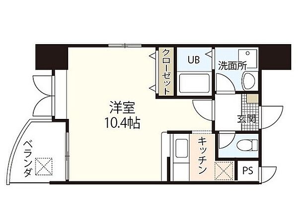 広島県広島市中区本川町1丁目(賃貸マンション1R・13階・29.90㎡)の写真 その2