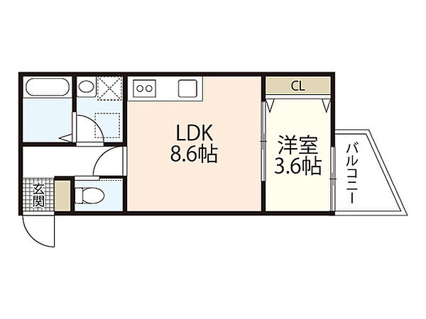 広島県広島市安佐南区川内3丁目(賃貸アパート1LDK・3階・31.94㎡)の写真 その2