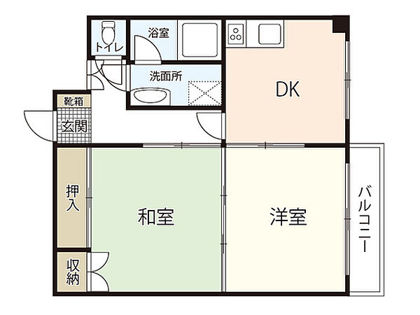 広島県広島市中区鶴見町(賃貸マンション2DK・4階・55.30㎡)の写真 その2