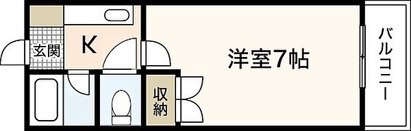 広島県広島市西区高須3丁目(賃貸マンション1K・2階・21.30㎡)の写真 その2