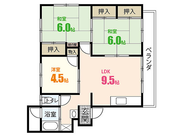 広島県広島市東区戸坂大上4丁目(賃貸マンション3LDK・4階・57.63㎡)の写真 その2