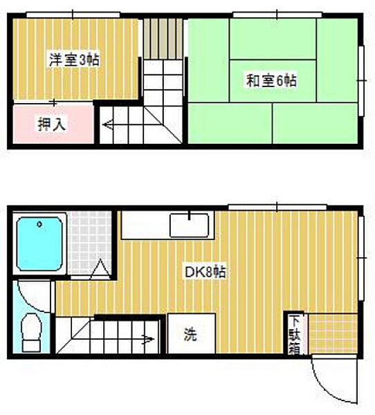 広島県広島市南区段原南1丁目(賃貸アパート2DK・1階・35.00㎡)の写真 その2