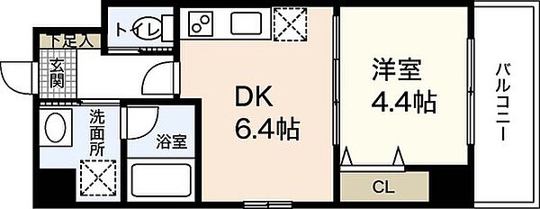 広島県広島市中区竹屋町(賃貸マンション1DK・3階・29.48㎡)の写真 その2