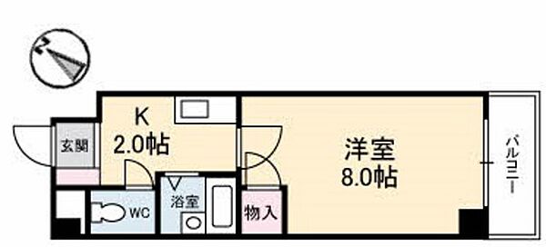 広島県安芸郡府中町宮の町1丁目(賃貸マンション1K・1階・24.51㎡)の写真 その2