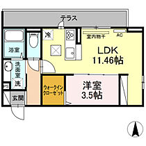 広島県東広島市西条大坪町（賃貸アパート1LDK・1階・37.68㎡） その2