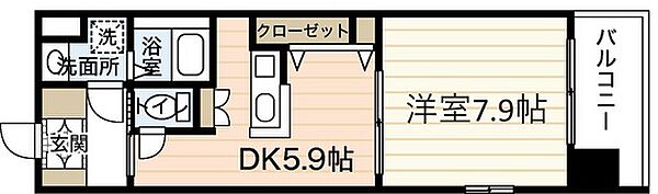 広島県広島市中区八丁堀(賃貸マンション1DK・12階・35.25㎡)の写真 その2