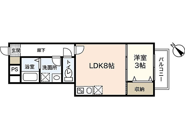 セブンプロート庚午中 ｜広島県広島市西区庚午中2丁目(賃貸アパート1LDK・1階・31.33㎡)の写真 その2