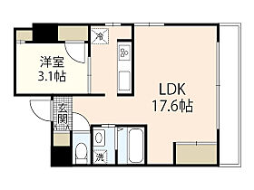 EAST132  ｜ 広島県広島市西区楠木町4丁目（賃貸マンション1LDK・5階・44.60㎡） その2