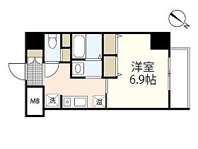 広島県広島市中区富士見町（賃貸マンション1K・8階・24.42㎡） その2