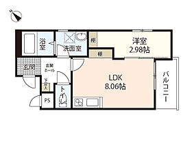 シンビ高須駅前II  ｜ 広島県広島市西区庚午北3丁目（賃貸アパート1LDK・2階・30.58㎡） その2