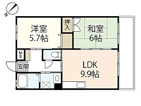 広島県広島市安芸区矢野西6丁目（賃貸マンション2LDK・3階・49.45㎡） その1