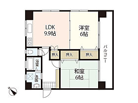 広島県広島市安佐南区緑井6丁目（賃貸マンション2LDK・7階・54.76㎡） その1