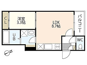 広島県廿日市市天神（賃貸アパート1LDK・1階・30.27㎡） その2