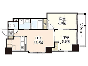 広島県広島市中区三川町（賃貸マンション2LDK・11階・47.73㎡） その2