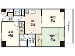 第2西村ビル 3DKの間取図画像