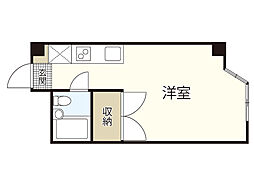 ＭＡＰＬＥＣＯＵＲＴ 1階ワンルームの間取り
