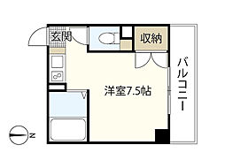 Ｉ・Ｓ　ＭＩＹＵＫＩ 3階ワンルームの間取り