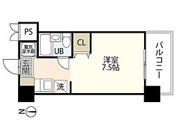 ベルハウス ワンルームの間取図画像