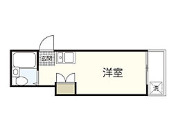 平和堂ビル 4階ワンルームの間取り