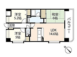 第2ライブ・コーポ辰広 5階3LDKの間取り