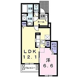 メゾン・ド・アマリリオ2 1LDKの間取図画像