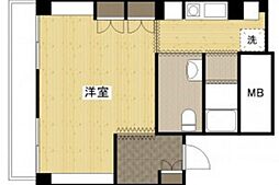 Ｋ’ｓＢ　祇園 9階ワンルームの間取り