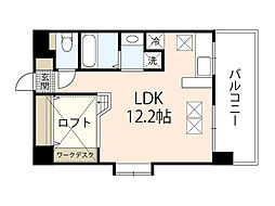 LEGEND　YOKOGAWA 7階ワンルームの間取り