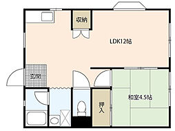 コーポ燦光 1階1LDKの間取り