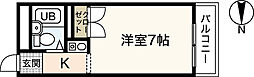 キングスフォーラム 1Kの間取図画像