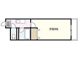 コンフォートNビル 4階1Kの間取り
