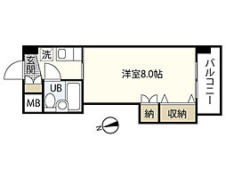 川本ビル 3階1Kの間取り