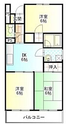 第2西村ビル 3DKの間取図画像