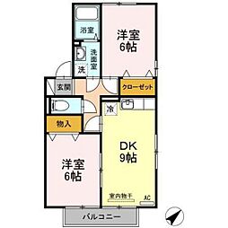 アネックス弐番館 2DKの間取図画像