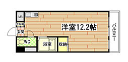 とんぼビル ワンルームの間取図画像