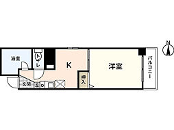 レジデンス東雲 1Kの間取図画像
