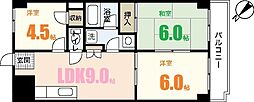 レジデンスウエキ 3LDKの間取図画像